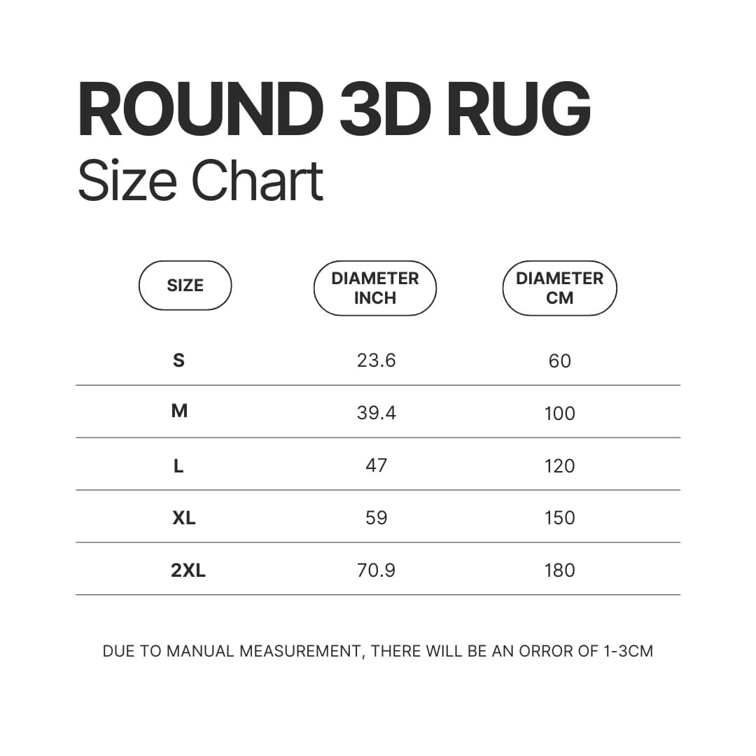 Roung Rug Size Chart 1 - Personalized World Store