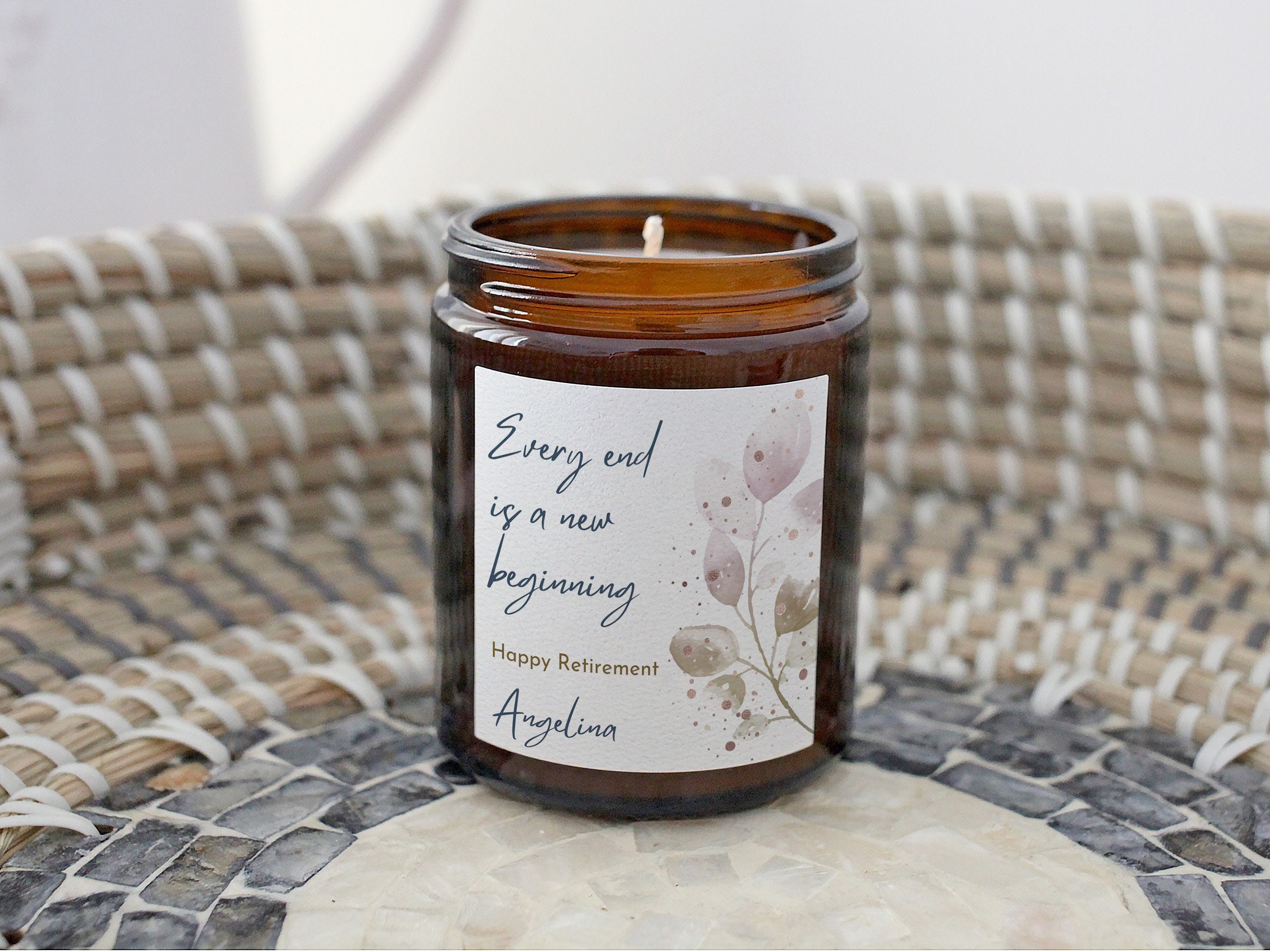 Personalised Gift Retirement Candle