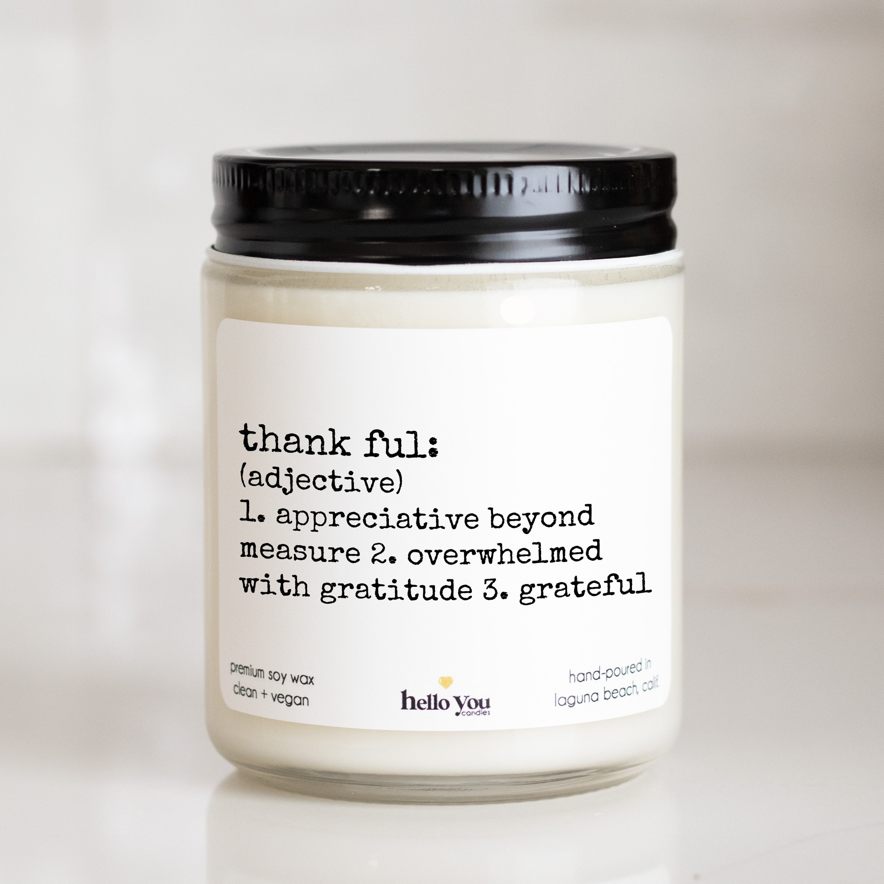 Thankful Definition Candle Teacher Gifts