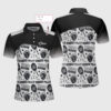 Black And White I Love Tennis Game EZ48 1407 Custom Short Sleeve Women Polo Shirt 1 5000x - Personalized World Store