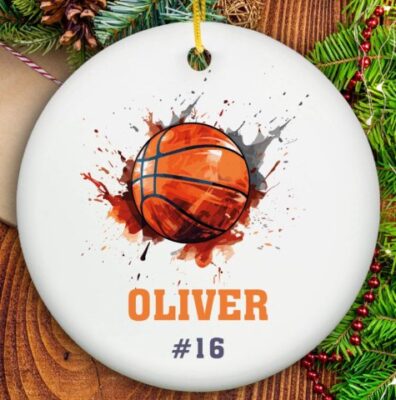 BASKETBALL ORNAMENT Personalized Basketball TEAM Gift