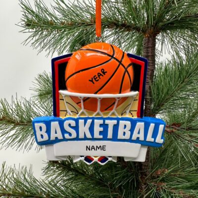 Basketball Shield Boy or Girl Ornament Sports