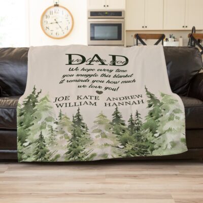 Dad Blanket Fathers Day Gift First Time Dad