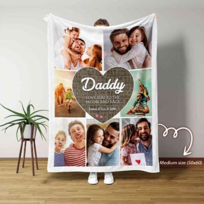 Daddy Blanket Best Gift Ideas For Fathers Custom Photo Blanket