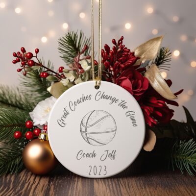 Personalized Basketball Coach Ornament