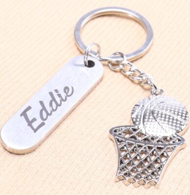 Personalized Basketball Keychain